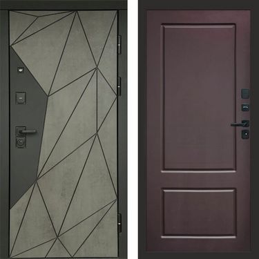 Дверь Termo-door Геометрия Бетон Марсель шоколад