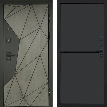 Дверь Termo-door Геометрия Бетон Нео графит