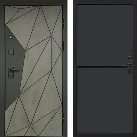 Входная дверь Termo-door Геометрия Бетон Нео графит