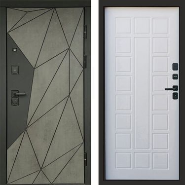 Дверь Termo-door Геометрия Бетон Престиж белое дерево