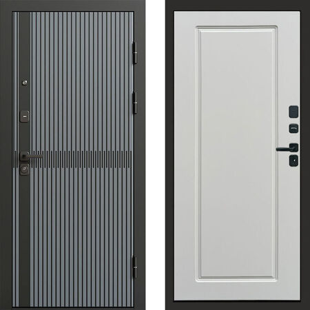 Входная дверь Termo-door Граунд грей Гранд белый софт