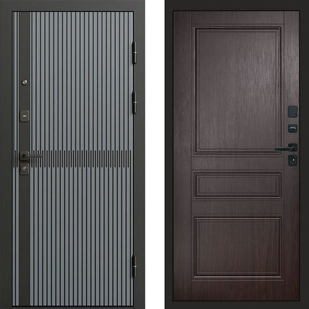 Входная дверь Termo-door Граунд грей Классика венге