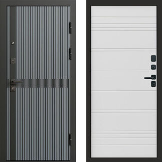 Входная дверь Termo-door Граунд грей White line