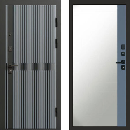 Входная дверь Termo-door Граунд грей Зеркало фацет grey софт