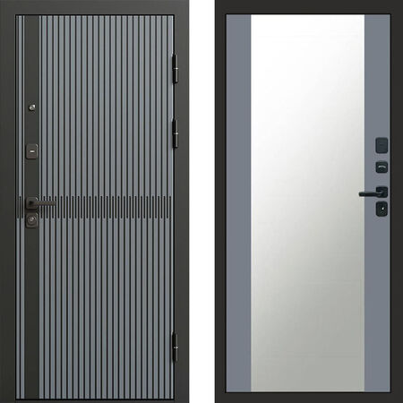 Входная дверь Termo-door Граунд грей Зеркало grey софт