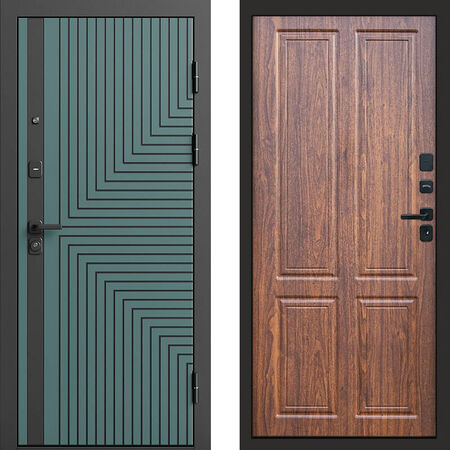 Входная дверь Termo-door Квантум velutto verde Орех стандарт
