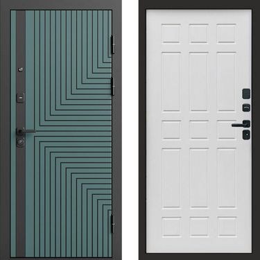 Дверь Termo-door Квантум velutto verde Спарта белое дерево