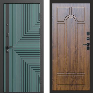Дверь Termo-door Квантум velutto verde Арка дуб