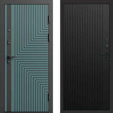 Дверь Termo-door Квантум velutto verde Flat черный кварц