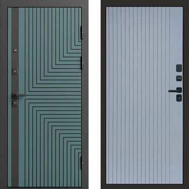 Дверь Termo-door Квантум velutto verde Flat grey софт