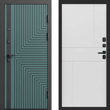 Дверь Termo-door Квантум velutto verde Горизонт белый