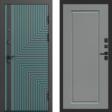 Входная дверь Termo-door Квантум velutto verde Гранд grey софт