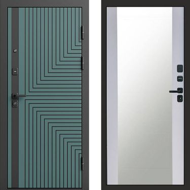 Дверь Termo-door Квантум velutto verde Зеркало белый софт