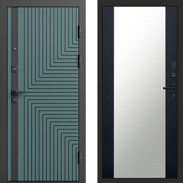 Дверь Termo-door Квантум velutto verde Зеркало черный кварц+тонировка