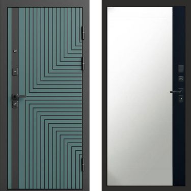 Дверь Termo-door Квантум velutto verde Зеркало фацет черный кварц