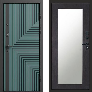 Дверь Termo-door Квантум velutto verde Зеркало триумф венге