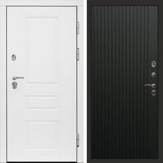 Входная дверь Termo-door Орегон White Flat черный кварц