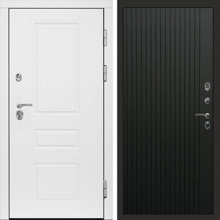 Входная дверь Termo-door Орегон White Flat черный кварц
