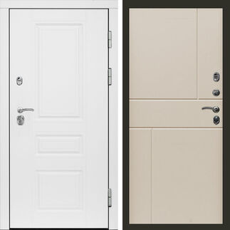 Входная дверь Termo-door Орегон White Горизонт слоновая кость