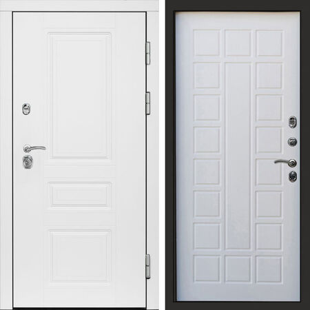 Входная дверь Termo-door Орегон White Престиж белое дерево