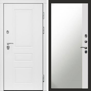 Дверь Termo-door Орегон White Зеркало фацет белый софт