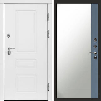 Входная дверь Termo-door Орегон White Зеркало фацет grey софт