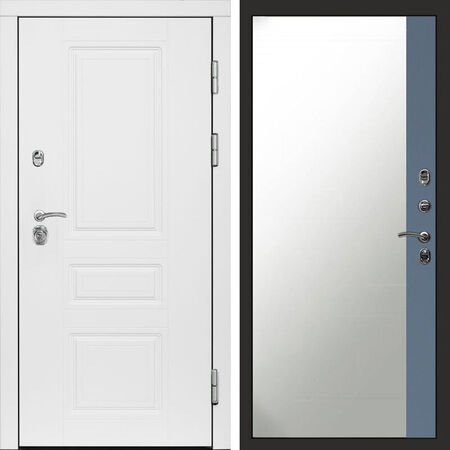 Входная дверь Termo-door Орегон White Зеркало фацет grey софт