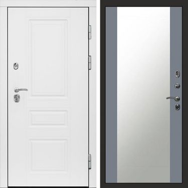 Дверь Termo-door Орегон White Зеркало grey софт