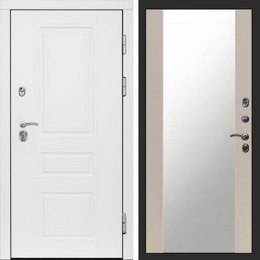 Дверь Termo-door Орегон White Зеркало слоновая кость