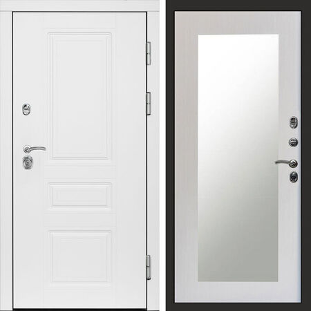 Входная дверь Termo-door Орегон White Зеркало триумф лиственница