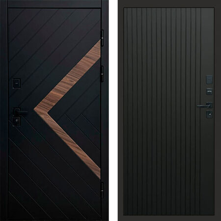 Входная дверь Termo-door Плэй Flat черный кварц