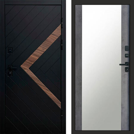 Входная дверь Termo-door Плэй Зеркало бетон темный
