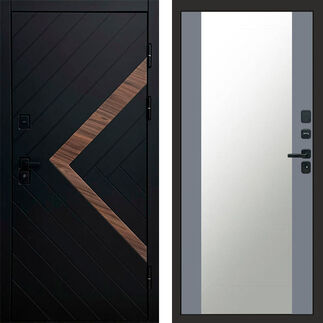 Входная дверь Termo-door Плэй Зеркало grey софт