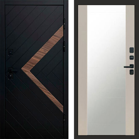 Входная дверь Termo-door Плэй Зеркало слоновая кость