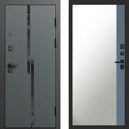 Входная дверь Termo-door Прайм Зеркало фацет grey софт