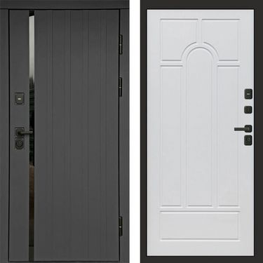 Дверь Termo-door Роял графит Арка белое дерево