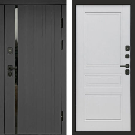 Входная дверь Termo-door Роял графит Классика белый матовый
