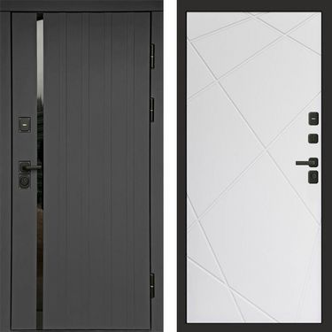 Дверь Termo-door Роял графит Лучи белый
