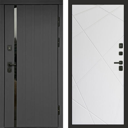 Входная дверь Termo-door Роял графит Лучи белый