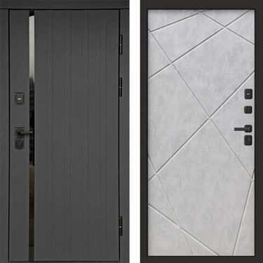 Дверь Termo-door Роял графит Лучи бетон светлый