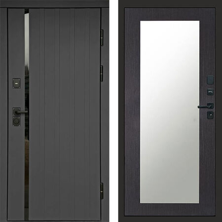Входная дверь Termo-door Роял графит Зеркало триумф венге
