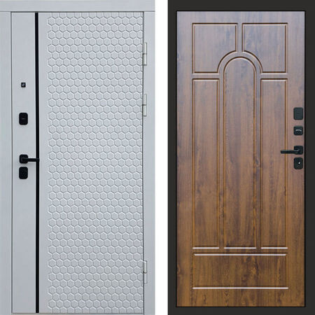 Входная дверь Termo-door Simple white Арка дуб