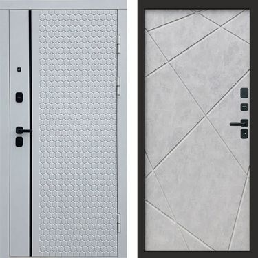 Дверь Termo-door Simple white Лучи бетон светлый