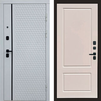 Входная дверь Termo-door Simple white Марсель слоновая кость