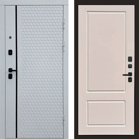 Входная дверь Termo-door Simple white Марсель слоновая кость
