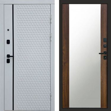 Дверь Termo-door Simple white Зеркало дуб