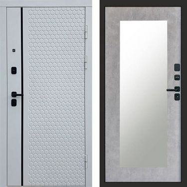 Дверь Termo-door Simple white Зеркало триумф бетон светлый