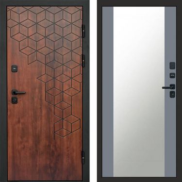 Дверь Termo-door Спейс дуб Зеркало grey софт