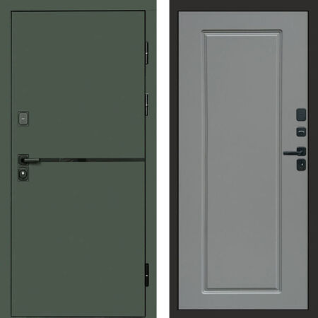 Входная дверь Termo-door Тренд грин Гранд grey софт