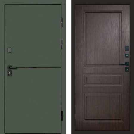 Входная дверь Termo-door Тренд грин Классика венге